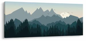 Kép - Hegyek grafikus szemmel (120x50 cm)