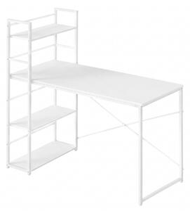 Íróasztal MAX 4.0 polccal, 120x44 cm, fehér