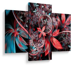 Absztrakt képek egzotikus virágok (90x60 cm)