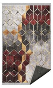 Borvörös-szürke mosható szőnyeg 120x180 cm – Mila Home