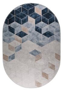 Fehér-kék mosható szőnyeg 60x100 cm – Vitaus