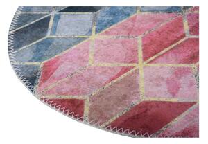 Rózsaszín-világosszürke mosható kerek szőnyeg ø 120 cm – Vitaus