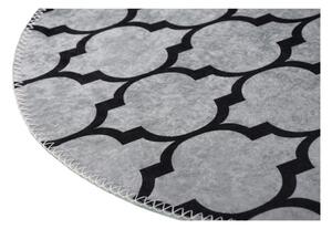 Sötétszürke mosható kerek szőnyeg ø 120 cm – Vitaus