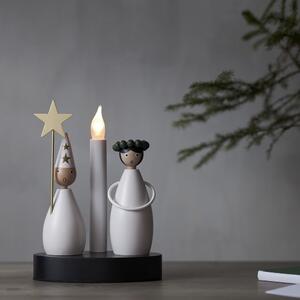Fekete-fehér fénydekoráció karácsonyi mintával Christmas Joy – Star Trading