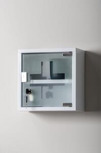 Fehér fém fali gyógyszeres szekrény 12x25 cm – PT LIVING