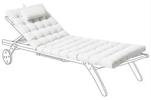 Kerti párna napozóágyhoz CESANA PREMIUM 192 x 56 cm Törtfehér