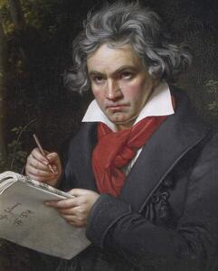 Stieler, Joseph Carl - Reprodukció Ludwig van Beethoven, (30 x 40 cm)