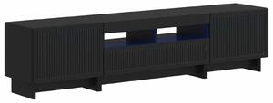 VidaXL 5 darabos LED TV szekrény Fekete Szerelt Fa