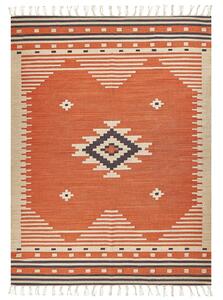 Szőnyeg GAVAR Narancssárga 160 x 230 cm Pamut Kilim
