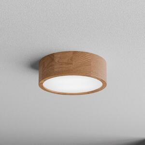 TEMAR LIGHTING Cleo DR275 mennyezeti világítás, IP54, Ø 27,5 cm, tölgyfa, E27, dimmelhető, Világos fa, Fürdőszoba, Fa