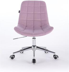 HR590K Halványlila modern velúr szék