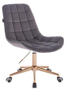 HR590K Grafit modern velúr szék arany lábbal