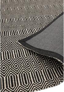 Fekete gyapjú szőnyeg 100x150 cm Sloan – Asiatic Carpets