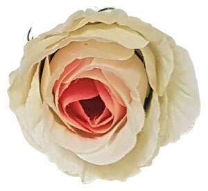 Rózsaszirom virágfej O 5 cm krém és rózsaszín művirág