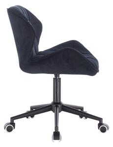 HR111K Fekete modern velúr szék fekete lábbal