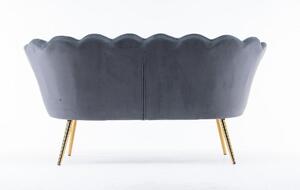 FREY Grafit modern velúr kanapé arany lábbal