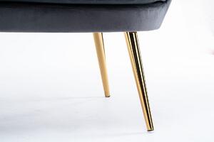 FREY Grafit modern velúr kanapé arany lábbal