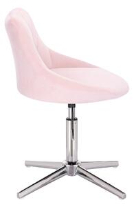 HR1054CROSS Púderrózsaszín modern velúr szék