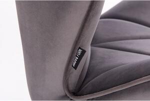 HR212KW Grafit modern velúr szék arany lábbal