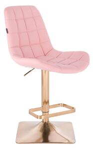 HR590KW Rózsaszín modern műbőr szék arany lábbal