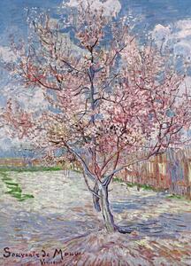Souvenir de Mauve - Pink Peach Tree in Blossom, 1888 Festmény reprodukció, Vincent van Gogh, (24 x 30 cm)