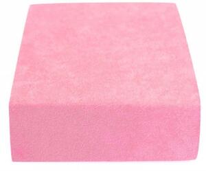 Pink, Rózsaszín frottír ovis gumis lepedő 60*120 cm