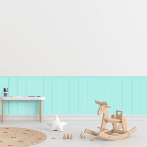 PIPPER. Textil öntapadó tapéta - Egy téglalap - Türkiz színű Méret: 60cm, Szín: Sápadt