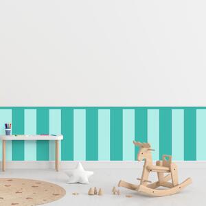 PIPPER. Textil öntapadó tapéta - Egy téglalap - Türkiz színű Méret: 60cm, Szín: Kombináció
