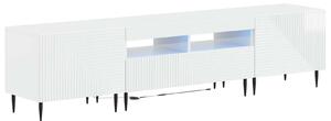 VidaXL 3 darabos LED TV szekrény Magasfényű Fehér Szerelt Fa