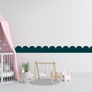 PIPPER. Textil öntapadó tapéta - Mini Ív - Kék-zöld színű Szín: Sötét