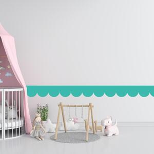 PIPPER. Textil öntapadó tapéta - Mini Ív - Türkiz színű Szín: Sötét