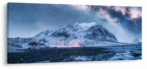 A hegyek képe a csillagos ég (120x50 cm)