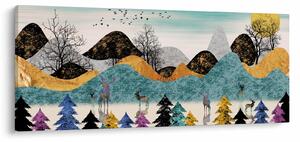 Grafikus kép szarvas (120x50 cm)