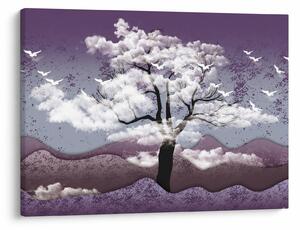 Kép - Fa a felhőkben (70x50 cm)