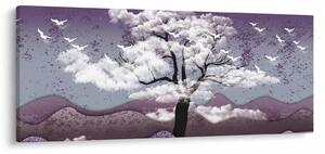 Kép - Fa a felhőkben (120x50 cm)