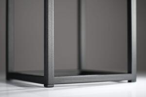 Fekete matt fém ültetőtartó LOFT FIORINO 42X22X40 cm