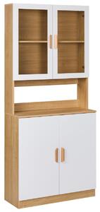 Üveges vitrin CYGNET 80 cm Fehér