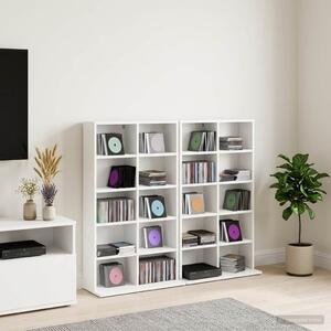 VidaXL CD szekrény 2 db Fehér 65 x 23,5 x 97,5 cm Szerelt Fa