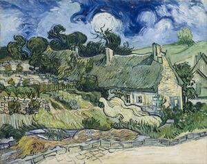 Reprodukció Thatched cottages at Cordeville, Auvers-sur-Oise, Vincent van Gogh