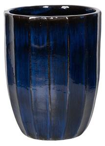 Harlow Rib Vase kerámia növénytartó királykék 45x59cm