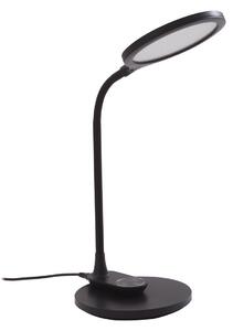 Asztali lámpa Lindby, Valtaria, dimmable, Fekete, Dolgozószoba / iroda, Műanyag, Modern