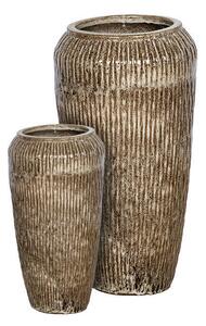 Sintra Vase Giant Kerámia Növénytartó Szett Lencsebarna 22,5x55,5-36x88cm S2