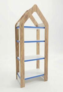 Hanah Home Multi Purpose Shelf Blue Walnut White Artmtkslhf4 - Blue