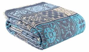 L'essential Maison King paplan kék patchwork - kék