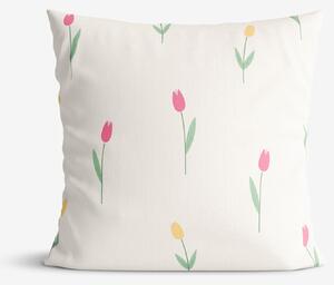 Goldea pamut párnahuzat - tulipánok 50 x 50 cm