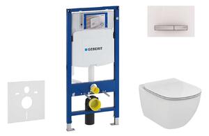 Geberit Duofix - Modul fali WC-hez nyomógombos Sigma50, alpesi fehér + Ideal Standard Tesi - WC és ülőke 111.300.00.5 NF8