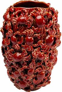 Kare Design Crabs dekoratív váza lakírozott kerámia piros 39 cm
