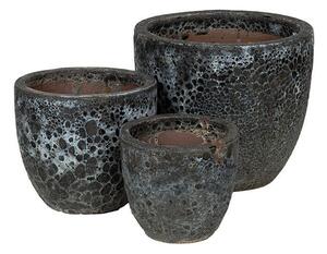 Wellington Classic Kerámia Növénytartó Szett Savmaratott Szürke 22,5x19,5-38x31cm S3