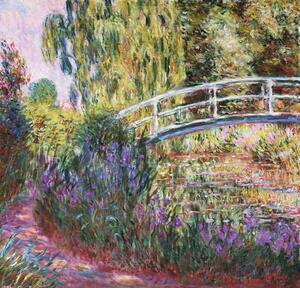 Monet, Claude - Reprodukció The Japanese Bridge, Pond with Water Lilies, 1900, (40 x 40 cm)