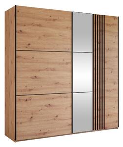 Gardróbszekrény Honolulu 253, Laminált forgácslap, 215x203x65cm, Artisan tölgy